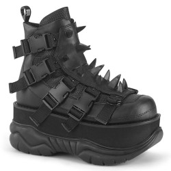 Demonia NEPTUNE-68 Black Vegan Platform Men Boots