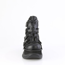 Demonia NEPTUNE-68 Black Vegan Platform Men Boots