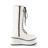 Demonia TRASHVILLE-502 White Vegan Platform Men Boots