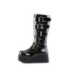 Demonia TRASHVILLE-518 Black Patent Platform Men Boots
