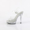 Fabulicious LIP-108MG Clear High Heeled Bridal Sandals