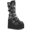 Demonia SWING-230 Black Vegan Platform Buckle Boots