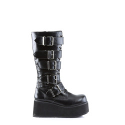 Demonia TRASHVILLE-518 Black Vegan Platform Men Boots