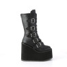 Demonia SWING-230 Black Vegan Platform Buckle Boots