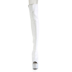 Pleaser BEJEWELED-3011-7 White Hologram Patent Strass