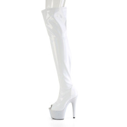 Pleaser BEJEWELED-3011-7 White Hologram Patent Strass
