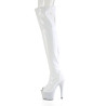 Pleaser BEJEWELED-3011-7 White Hologram Patent Strass