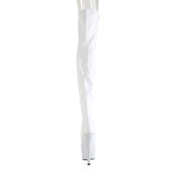 Pleaser BEJEWELED-3011-7 White Hologram Patent Strass