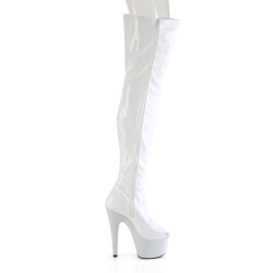 Pleaser BEJEWELED-3011-7 White Hologram Patent Strass
