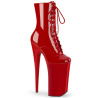 Pleaser BEYOND-1020 Red Patent High Heeled Ankle Boots