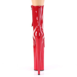 Pleaser BEYOND-1020 Red Patent High Heeled Ankle Boots