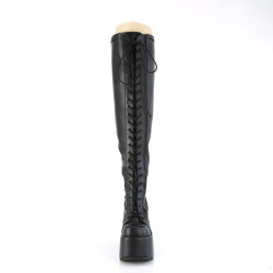 Demonia CAMEL-300WC Vegan Wide Calf Thigh High Boots
