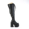 Demonia CAMEL-300WC Vegan Wide Calf Thigh High Boots