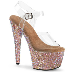 Pleaser BEJEWELED-708MS Gold Strass Platform High Heels