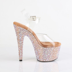Pleaser BEJEWELED-708MS Gold Strass Platform High Heels