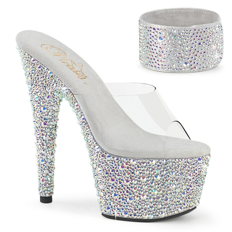 Pleaser BEJEWELED-712MS Ankle Cuff Strass Platform Heels Pleaser BEJEWELED-712MS Ankle Cuff Strass Platform Heels