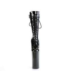 Pleaser BEYOND-1050 Black Patent Ankle High Boots Women