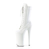 Pleaser BEYOND-1050 White Patent Ankle High Boots Women