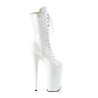 Pleaser BEYOND-1050 White Patent Ankle High Boots Women