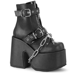 Demonia CAMEL-205 Black Vegan Chunky Platform Boots
