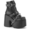 Demonia CAMEL-205 Black Vegan Chunky Platform Boots