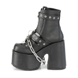Demonia CAMEL-205 Black Vegan Chunky Platform Boots
