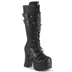 Demonia CHARADE-230 Black Vegan Chunky Platform Boots