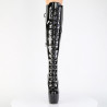 Pleaser JUBILANT-3012 Black Laced Over The Knee Boots