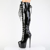 Pleaser JUBILANT-3012 Black Laced Over The Knee Boots