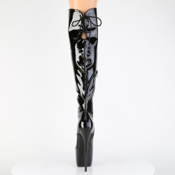 Pleaser JUBILANT-3012 Black Laced Over The Knee Boots