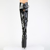 Pleaser JUBILANT-3012 Black Laced Over The Knee Boots