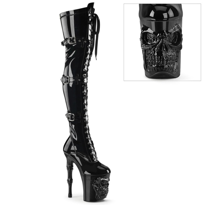 Pleaser RAPTURE-3028 Buckle Extreme Thigh High Boots