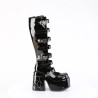 Demonia CAMEL-223 Black Patent Chunky Platform Boots