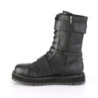 Demonia VALOR-220 Black Vegan Leather Men Harness Boots