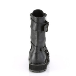 Demonia VALOR-220 Black Vegan Leather Men Harness Boots