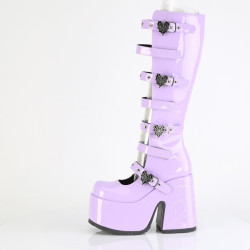 Demonia CAMEL-223 Lavender Patent Chunky Platform Boots