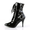 Demonia CAMEL-300 Black Patent Chunky Overknee Boots