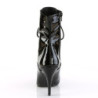 Demonia CAMEL-300 Black Patent Chunky Overknee Boots