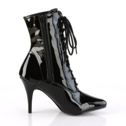 Pleaser VANITY-1020 Black Patent Ankle High Boots Women