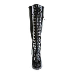 Pleaser VANITY-2020 Patent Stiletto Heeled Knee Boots