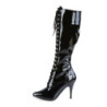 Pleaser VANITY-2020 Patent Stiletto Heeled Knee Boots