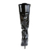 Pleaser VANITY-2020 Patent Stiletto Heeled Knee Boots