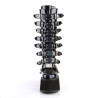 Demonia DAMNED-318 Black Hologram Platform Boots