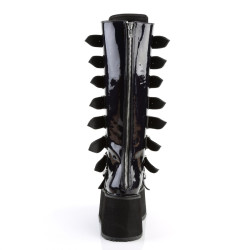 Demonia DAMNED-318 Black Hologram Platform Boots