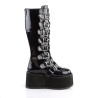 Demonia DAMNED-318 Black Hologram Platform Boots