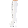 Pleaser JUBILANT-3012 White Laced Over The Knee Boots
