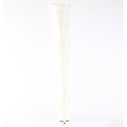 Pleaser ADORE-3000 White Platform Over The Knee Boots