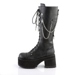 Demonia RANGER-303 Black Vegan Platform Men Boots