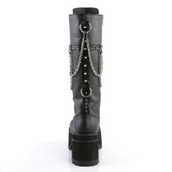 Demonia RANGER-303 Black Vegan Platform Men Boots