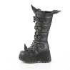 Demonia SCENE-157 Black Vegan Knee High Platform Boots
